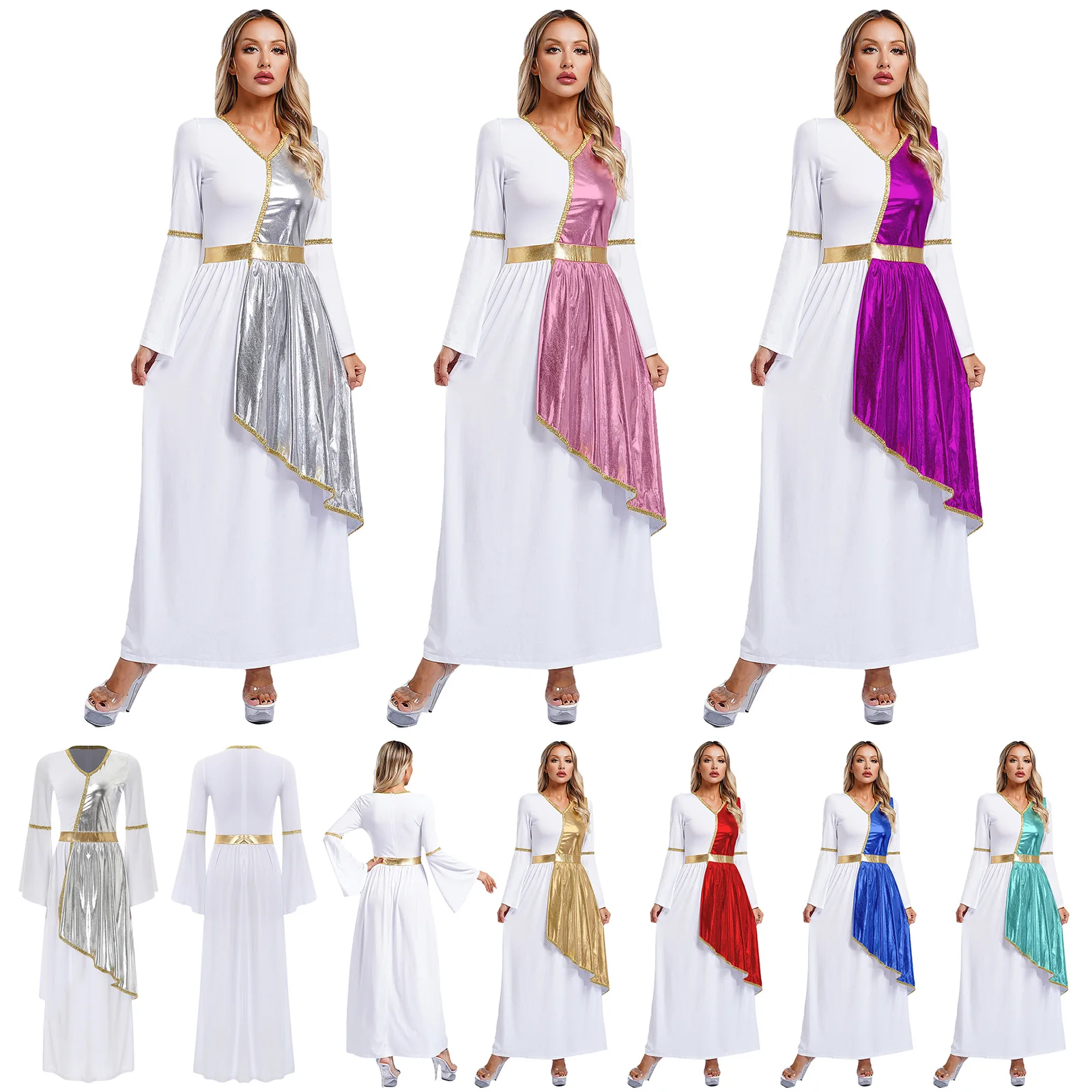 Costume cosplay di Halloween da ninfa afrodite greca da donna