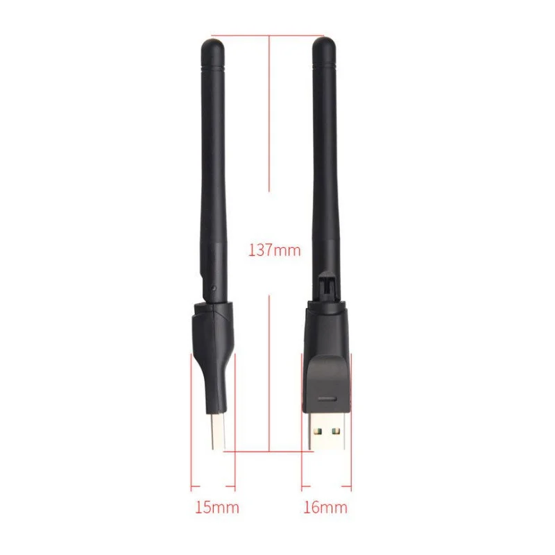 150Mbps 미니 USB WiFi 어댑터 2.4GHz 무선 네트워크 카드 802.11 b/g/n WiFi 수신기 셋톱박스용 LAN 동글 RTL8188