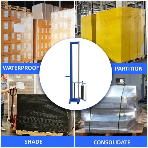 Wallepac Semi-Automatic Stretch Film 50Cm Wrapping Machine Dispenser Tools Manual Pallet Packing Machine - Image 5