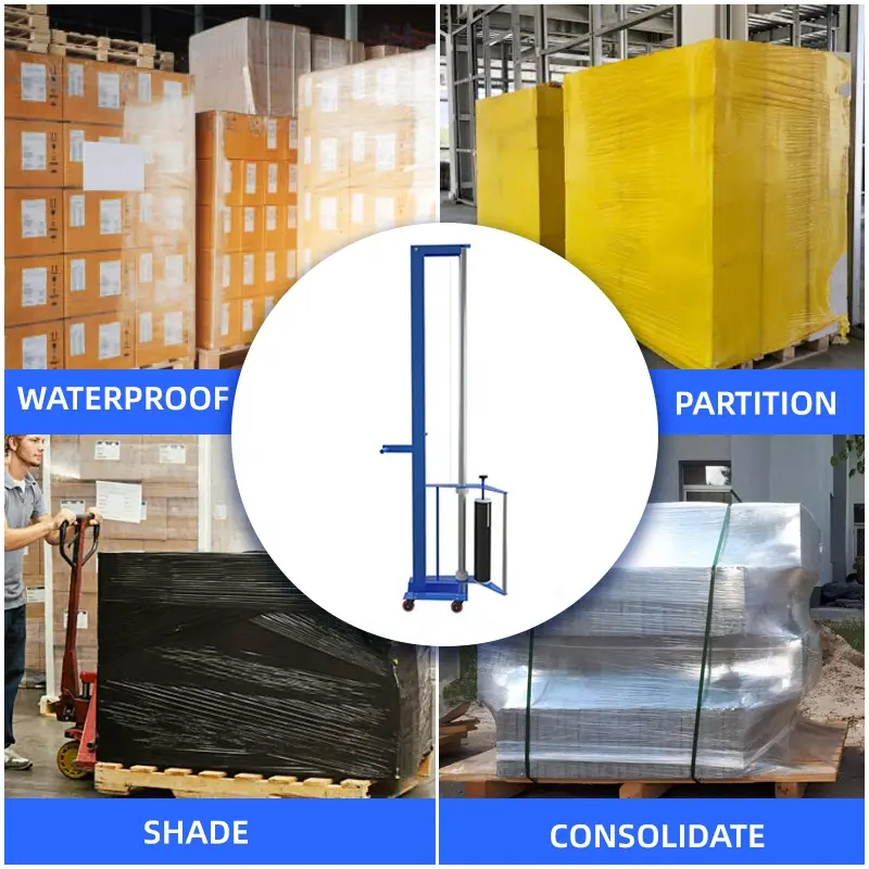 Wallepac Semi-Automatic Stretch Film 50Cm Wrapping Machine Dispenser Tools Manual Pallet Packing Machine - Image 5