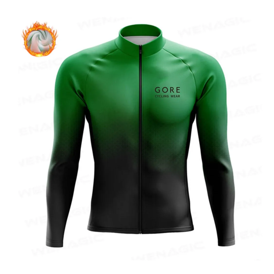 GORE ropa de ciclismo para hombre, chaqueta gruesa de lana térmica