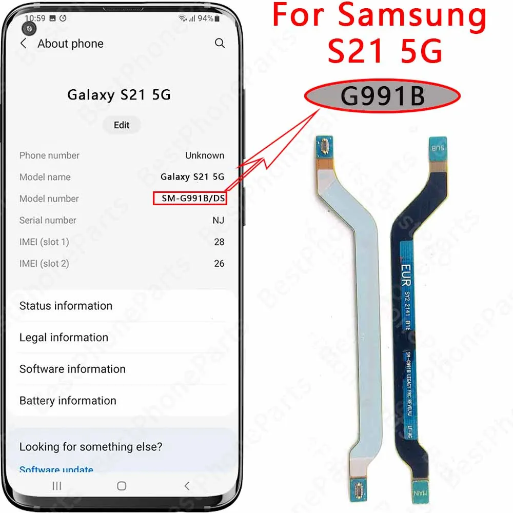 Motherboard WIFI Connect Flex For Samsung Galaxy S20 S21 S22 Plus Ultra FE 5G Signal Antenna Main Board Connector Flex Cable mobile motherboard cell phone parts mobile phone antenna