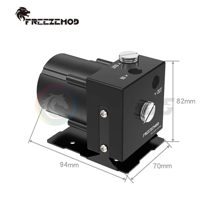 Zemod d5 Pwm Bomba Fluxo Máximo 1200l h Elevador Metro para pc Refrigeração de Água Preto Pu-mp-m18w - Imagem 5