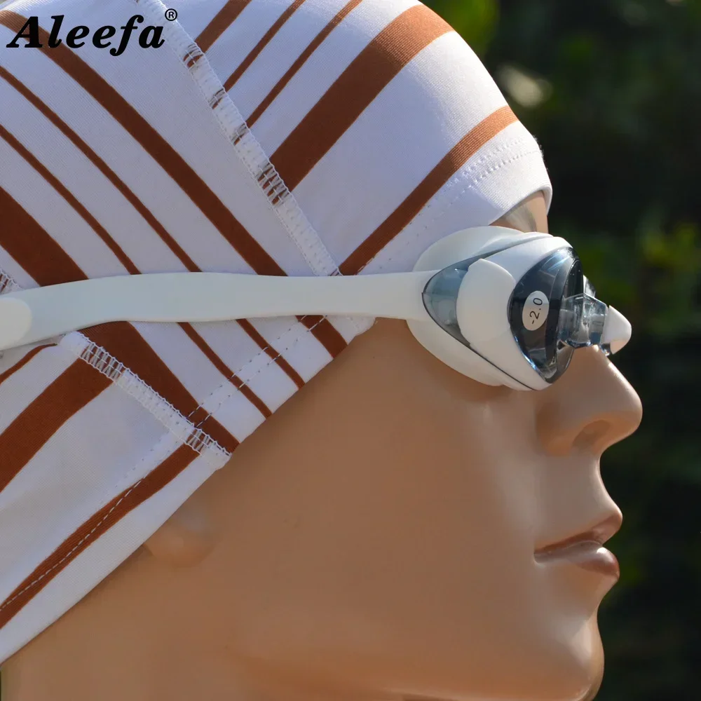 White Myopia Swimming Goggles with Anti-Fog Spray for Boys and Girls Slicone Band