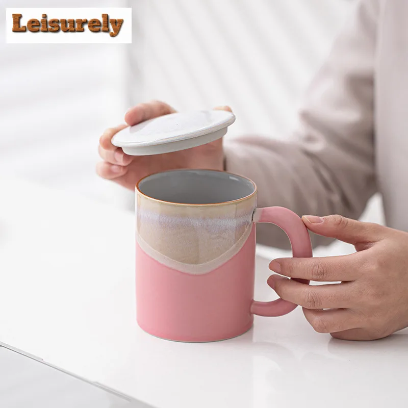 450ml Mountain And Sea Painting Scroll Coffee Mug Milk Cup Afternoon Tea Mug Household Coffee Milk Pot Personal Office Water Cup