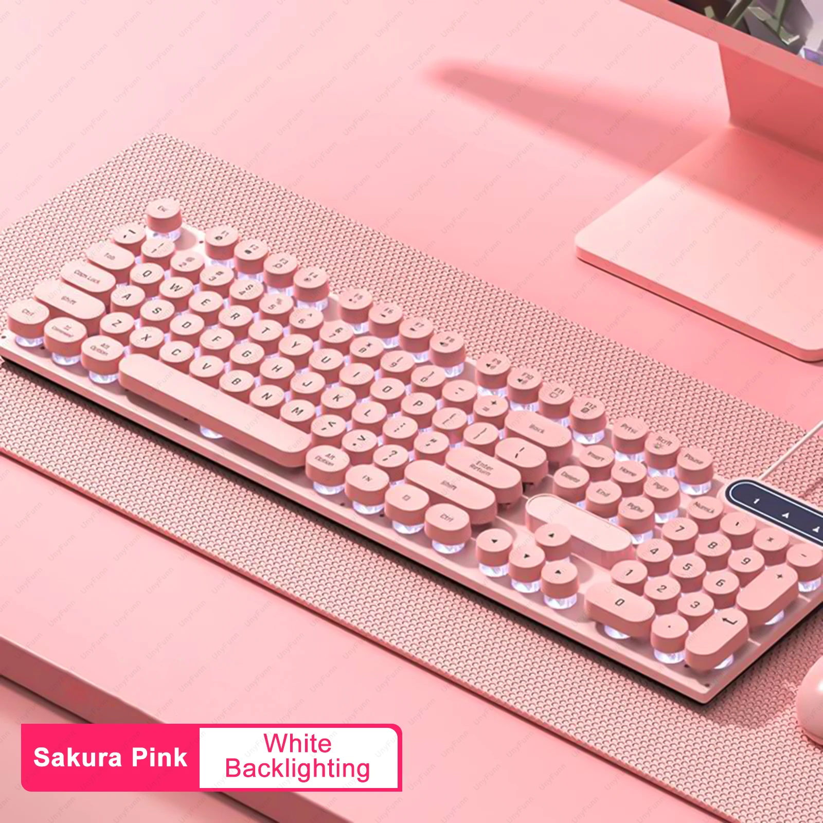 White Backlite Pink
