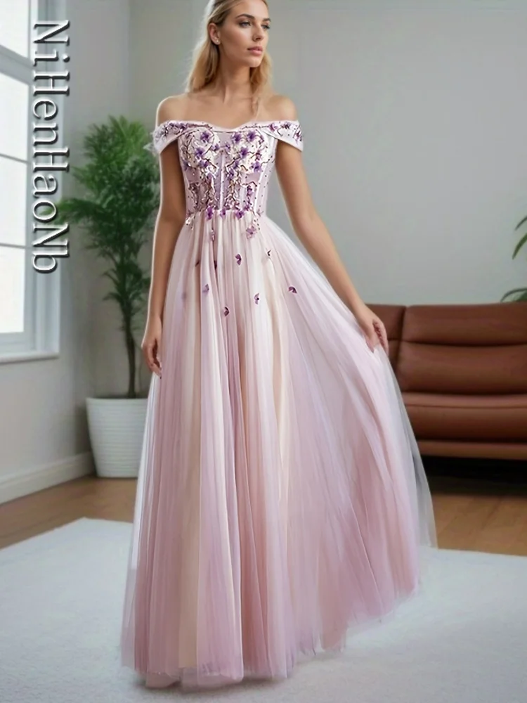 

Women Wedding Toast Bridesmaid Dress Banquet Performance Stage Female Quinceanera Dresses Evening Dress