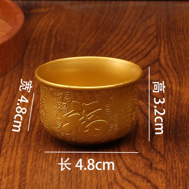 Alloy household tea cup for Baifu one cup metal crafts gift small gifts home decoration