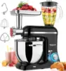 9 IN 1 850W Tilt-Head Multifunctional Electric Mixer with 7.5 QT Stainless Steel Bowl, 1.5L Glass Jar, Beater Dishwasher Safe 1