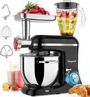 9 IN 1 850W Tilt-Head Multifunctional Electric Mixer with 7.5 QT Stainless Steel Bowl, 1.5L Glass Jar, Beater Dishwasher Safe 1