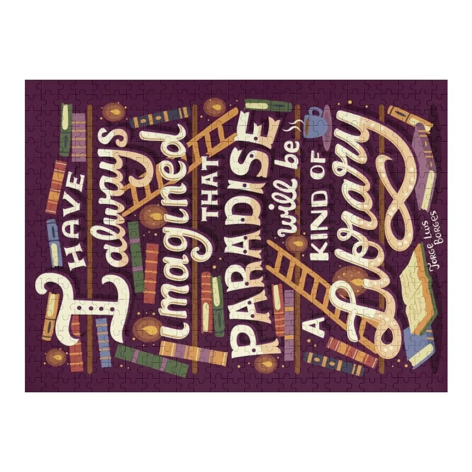 Library is Paradise Jigsaw Puzzle Custom With Photo Custom Personalized Photo Gift Picture Puzzle