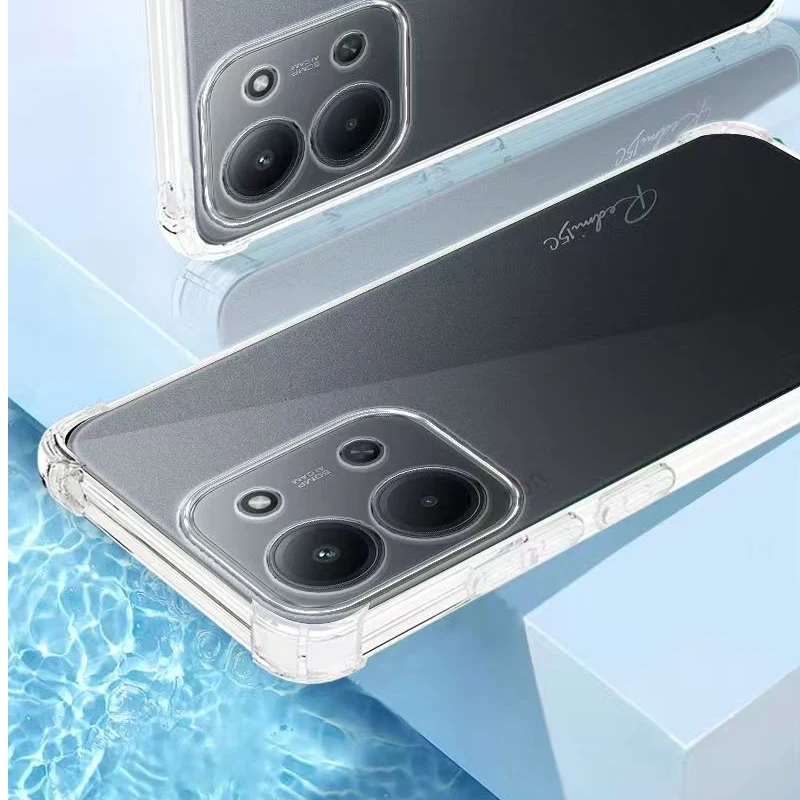 Shockproof Transparent Silicone Phone Case with Clear Soft TPU Bumper