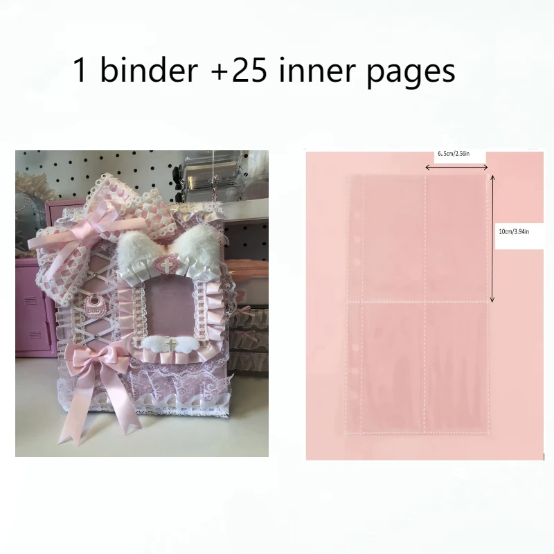 A5 Binder Photocard Holder Pink Kpop Collect Book 6 Ring