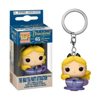FUNKO POP Keychains Alice in Wonderland Cartoon Cute Creative Tea Cup Design Doll Pendant Peripherals Keychain Kid Holiday Gift 2