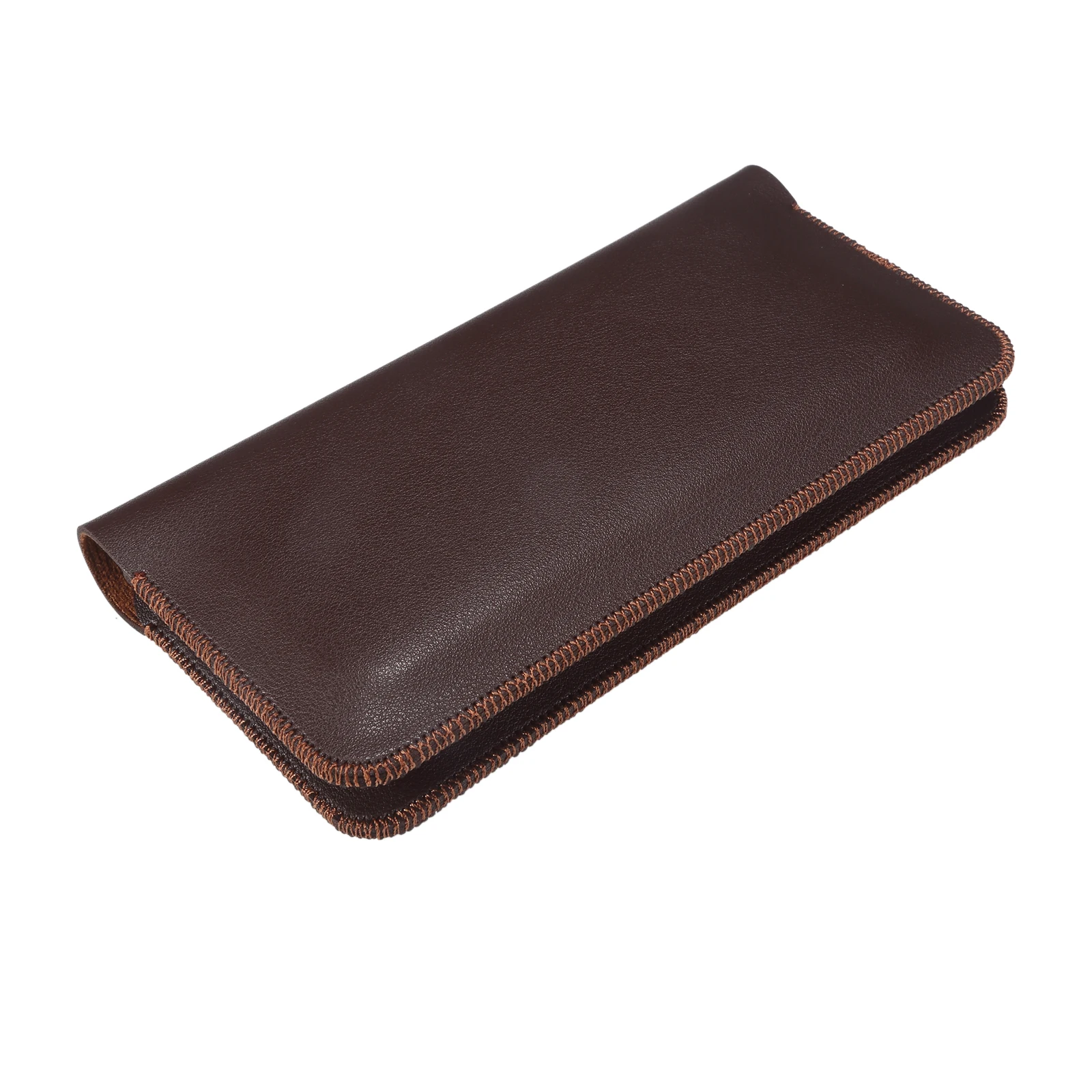Leather Dual Phone Pouch Book Case Handbag with Wallet Compartments