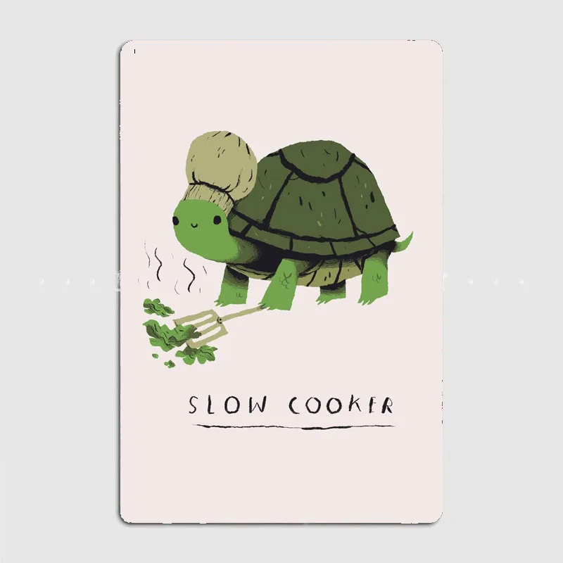 Slow Cooker Modern Wall Art Con Design Onigiri Demon Hunter, Targa Vintage In Latta Per Cucina, Ristorante E Decorazioni Per La Casa