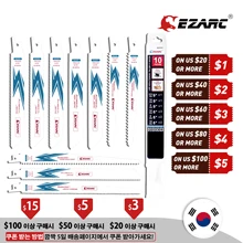 

EZARC 10pcs Reciprocating Saw Blades Bi-Metal Demolition Set for Wood Plastic and Metal Cutting 6 to 9 Inch for Electric Saw