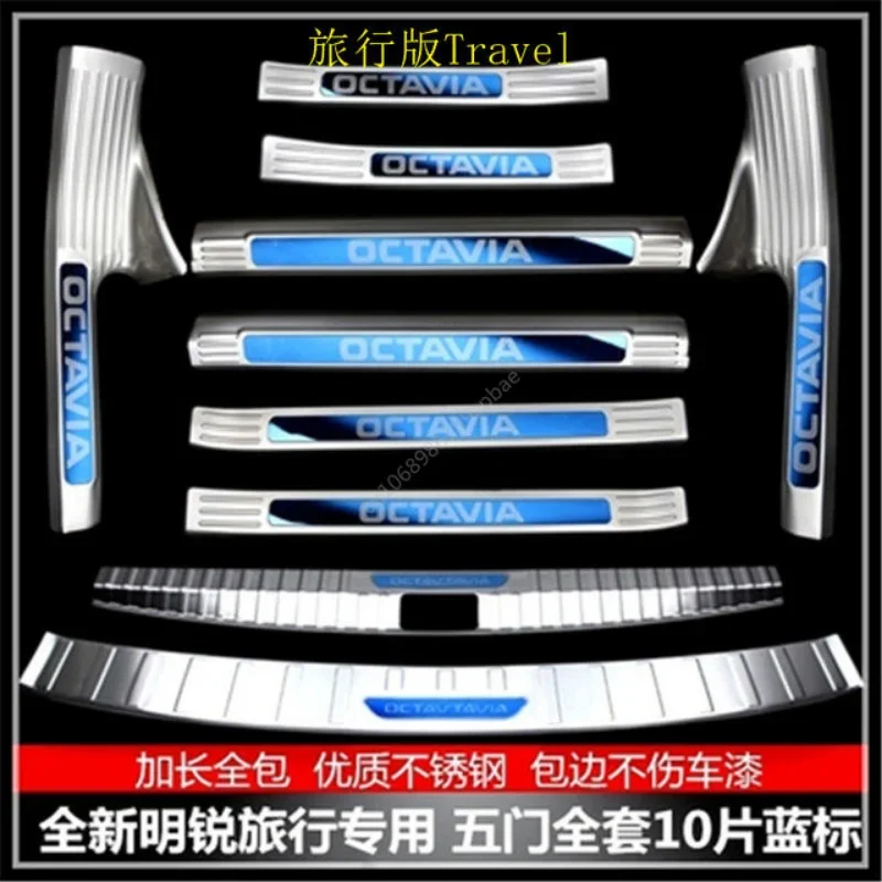 

Car Accessories For Skoda Octavia Travel 2015 16 17 18 2019 Car Styling Stainless Steel Rear Door Bumper Protector Sill Plate