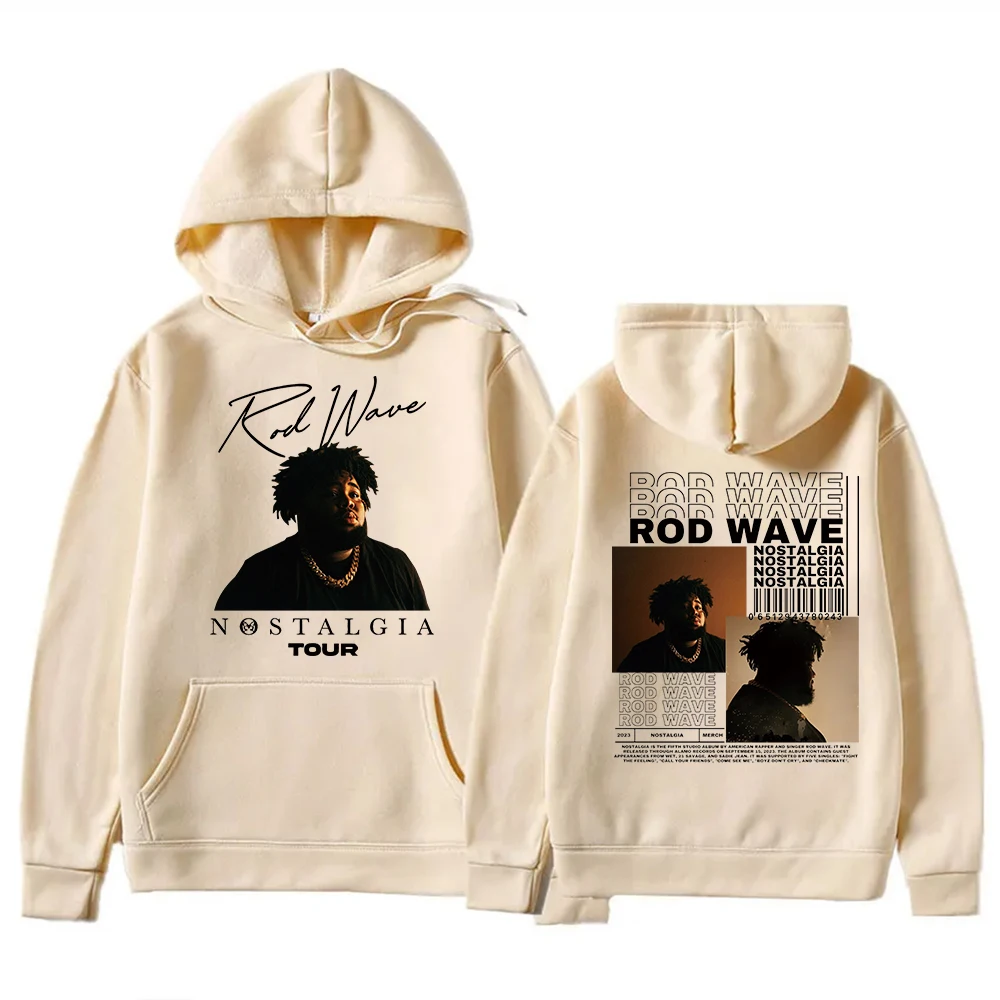 2024 Retro Rod Wave Rapper Vintage Hoodie Vrouw Man Rap Hiphop Muziek Pullover Tops Streetwear Unisex