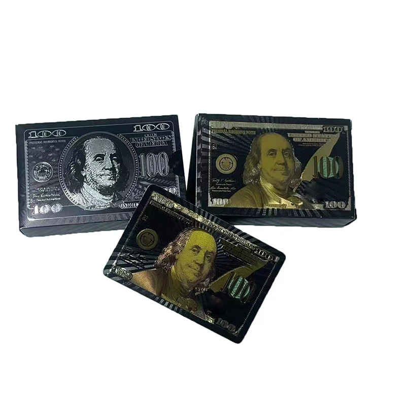 Black Gold Playing Card Game 55 Card Group Waterproof Poker Suit Magic Package Board Game Party Collection Gift playing cards