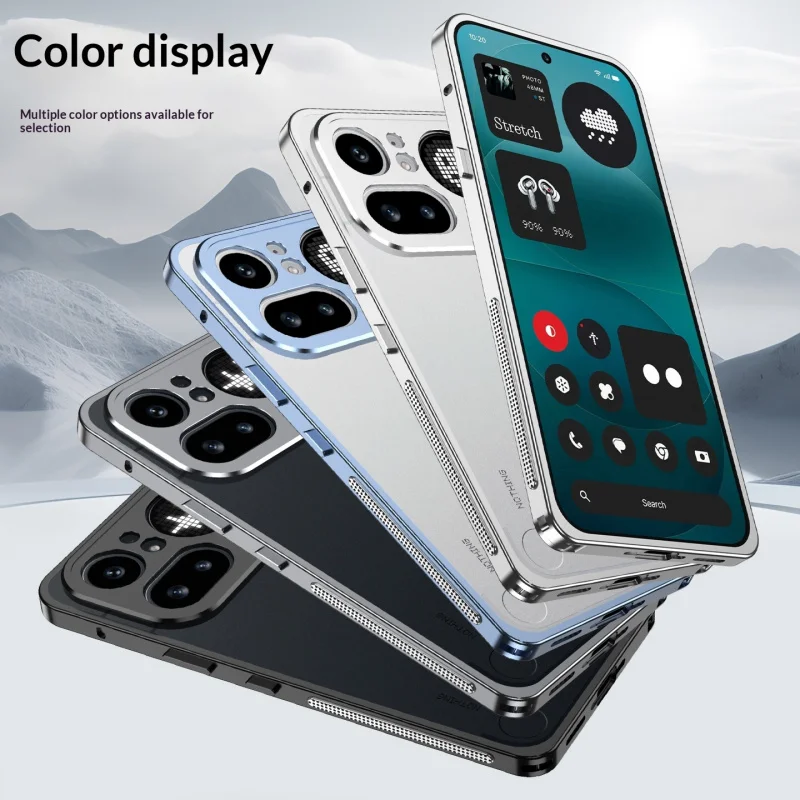 Luxury Metal Bumper Shockproof Bare Skin Hard Aluminum Frame with Camera Protection
