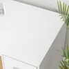 White L Shaped Corner Desk with Drawers, Reversible Modern L-Shaped Computer Desk with Storage Cabinet Shelves, Large Wood L 5
