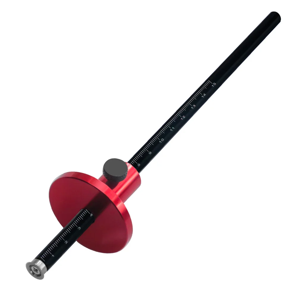 

Wheel Marking Gauge Woodworking Scriber Dual Inch and MM Scale Parallel Line Drawing Mortise Measuring Ruler