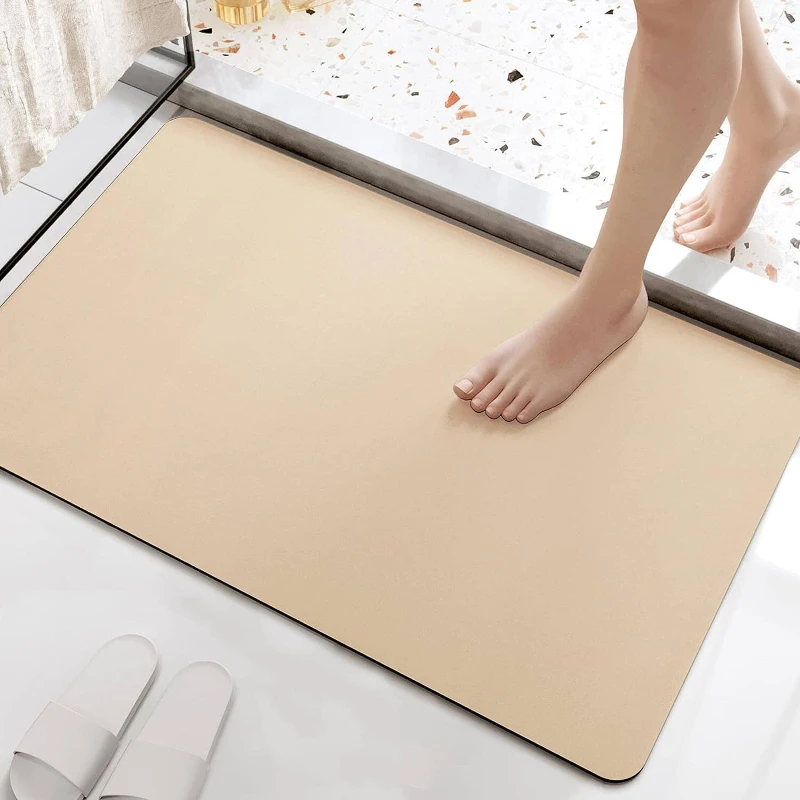 

Bath Mat Bathroom Rug Super Absorbent Quick Dry Bath Floor Mat Nappa Skin Non Slip Bath Carpet for Shower Sink Bathtub Door Mat