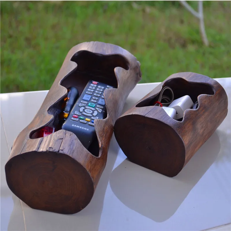 

Dried Fruit Plate Solid Wood Storage Tank Chopsticks Spoon Storage Box Desktop Decoration Key Remote Control Charger