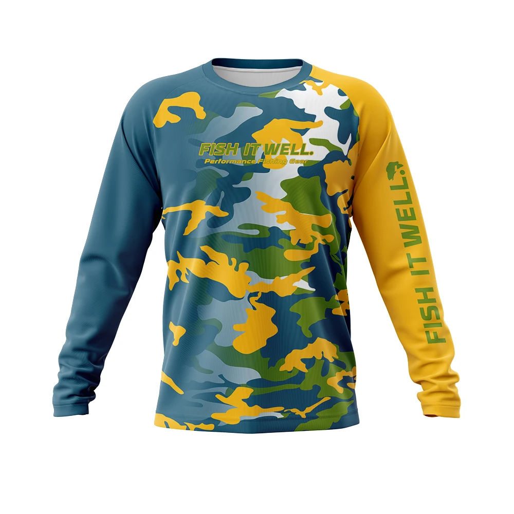Summer Fishing Men's Long Sleeve Performance Shirt 50+ UPF Protection Quick Dry Tops Lightweight Thin Breathable Outdoor Shirts fly fishing clothes