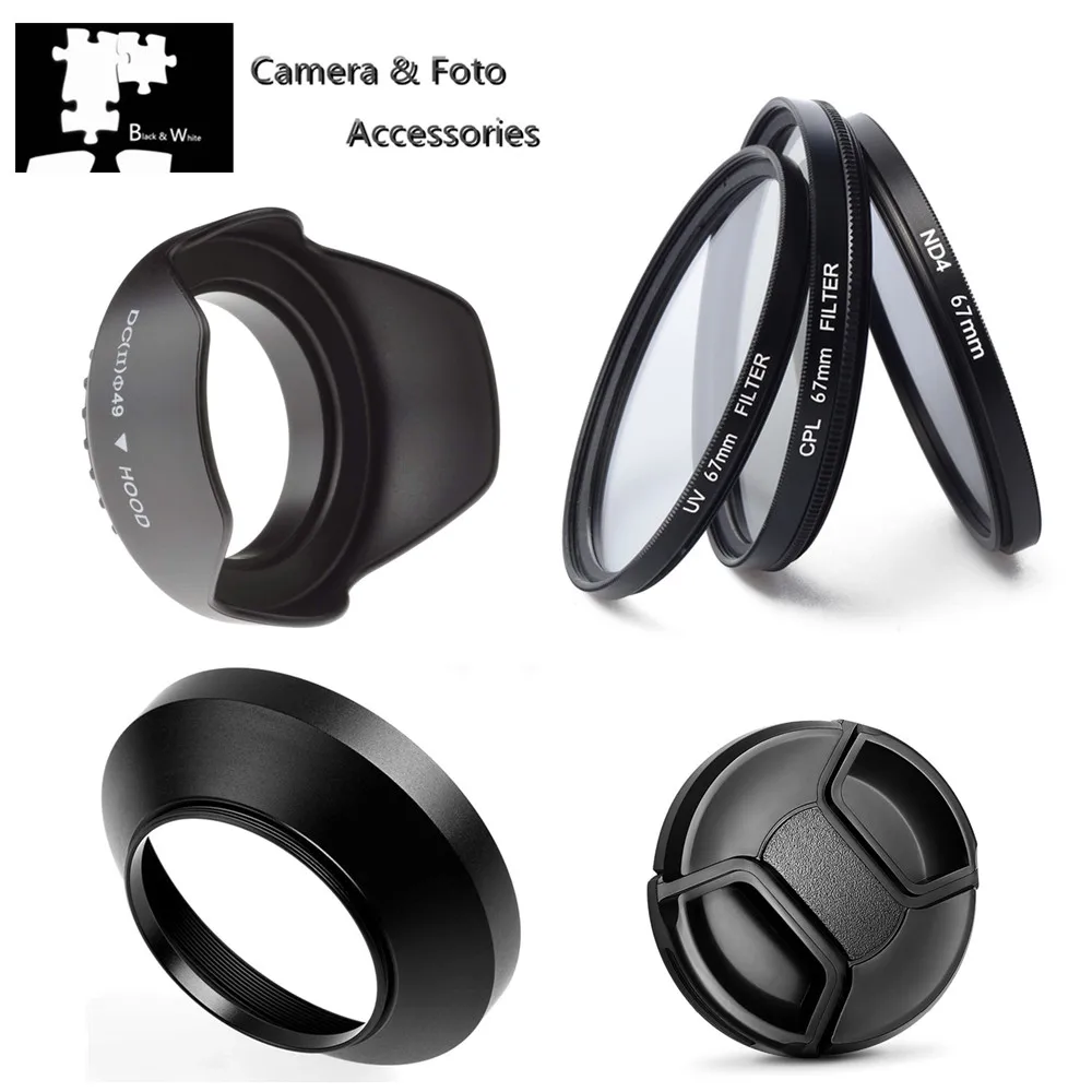 Lens Hood Nikon NEEWER 43mm ND Lens Filter Kit: UV, CPL, FLD