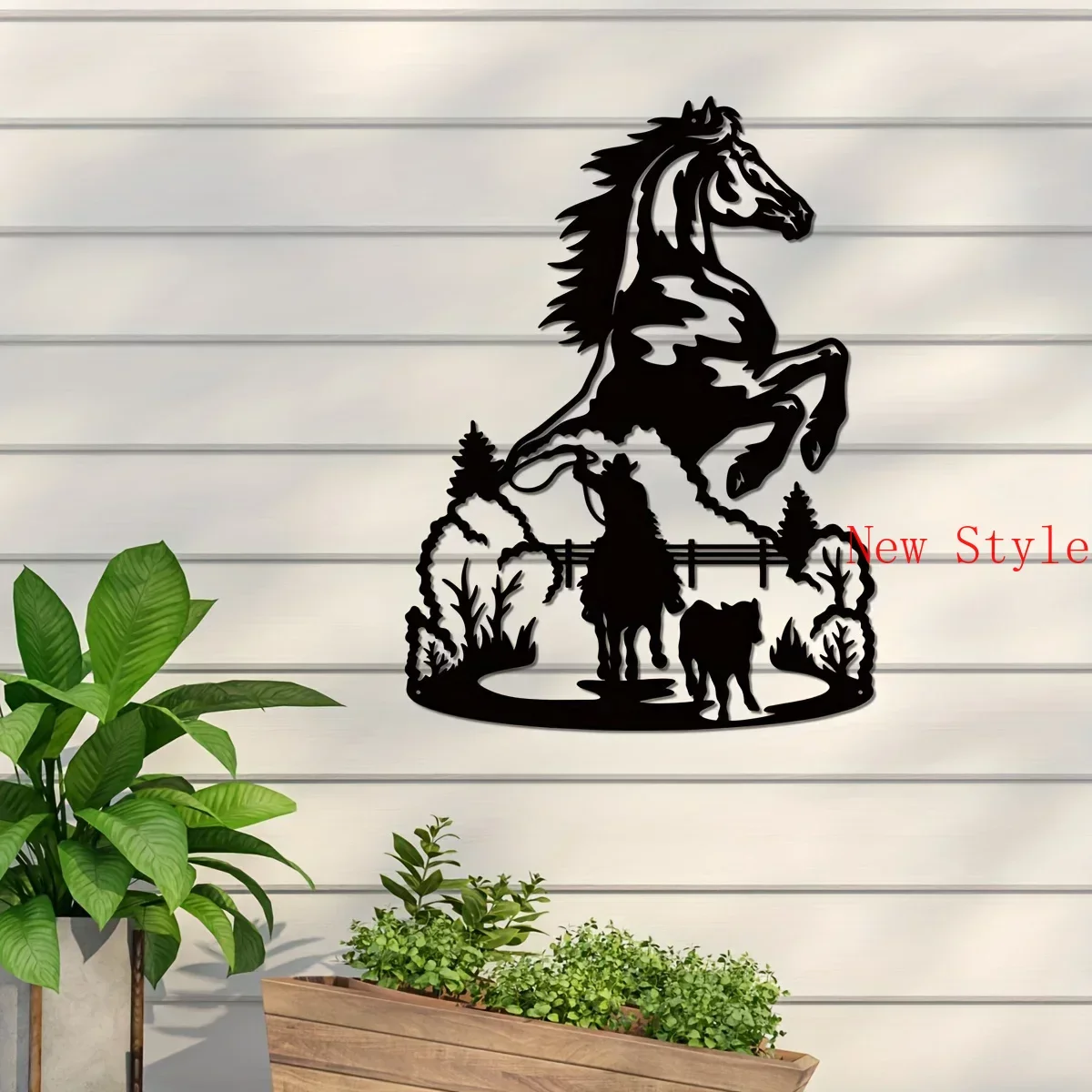 

Horse Cowboy Metal Wall Hanging Art Cowboy Sign Decoration Room Horse Cowboy Metal Home Decor Farmhouse Decor Gift Home D