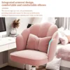 Cute Petal Desk Chair Velvet Home Office Butterfly Chairs with Bow Cushion Makeup Vanity Chair for Bedroom Computer Task Chairs 2