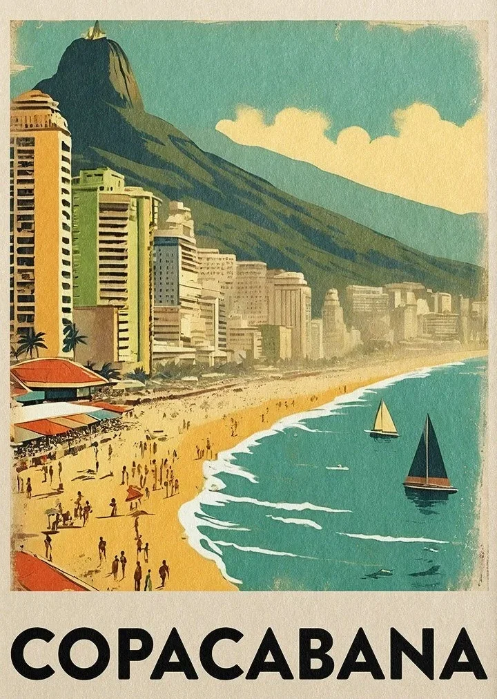 Póster de paisaje de viaje de vacaciones en autobús urbano retro de mediados de siglo, pintura en lienzo de Londres, París, Tokio, Chicago, arte de pared, decoración del hogar de la habitación