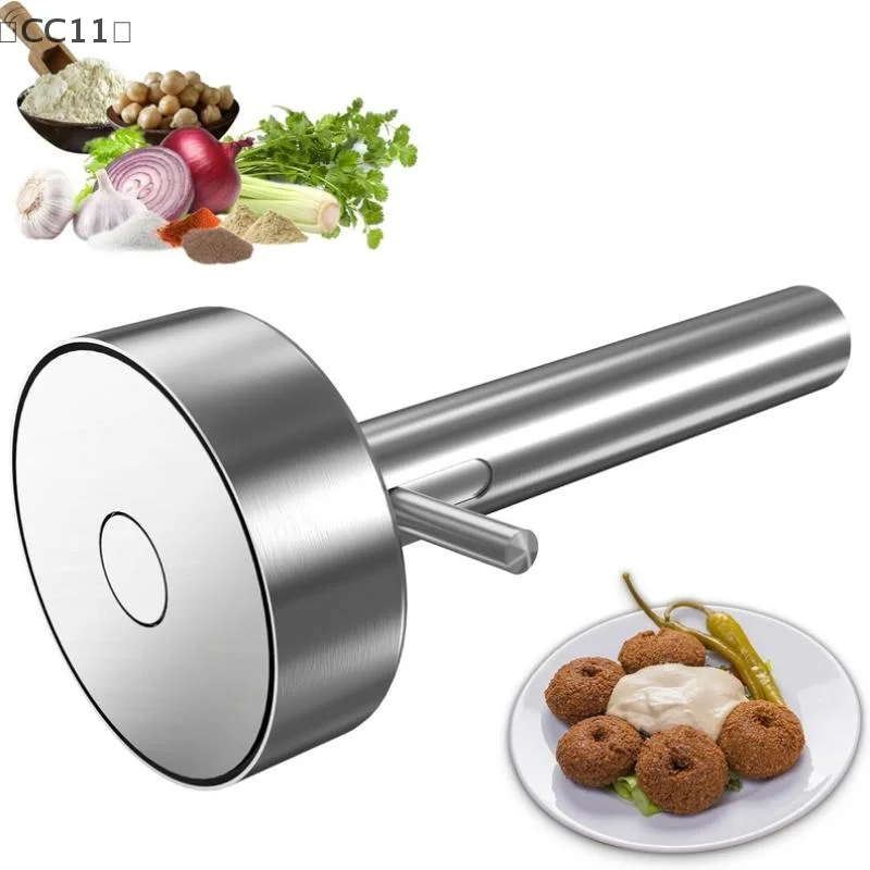 〔CC11〕Falafel Spoon With Hole Professional Stainless Steel Spoon Food Grade Non-Stick Falafel Making Tool Meatball Maker 1