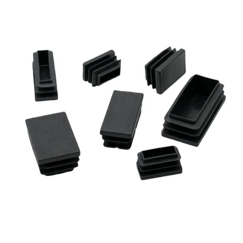 Pipe Plugs Black Steel Rectangular Pipe Plug for Furniture