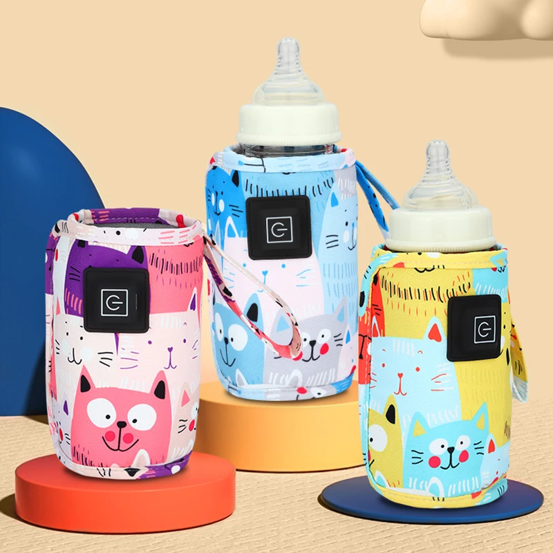 USB Milk Water Warmer Travel Stroller Insulated Bag Baby Nursing Bottle Heater Newborn Infant
