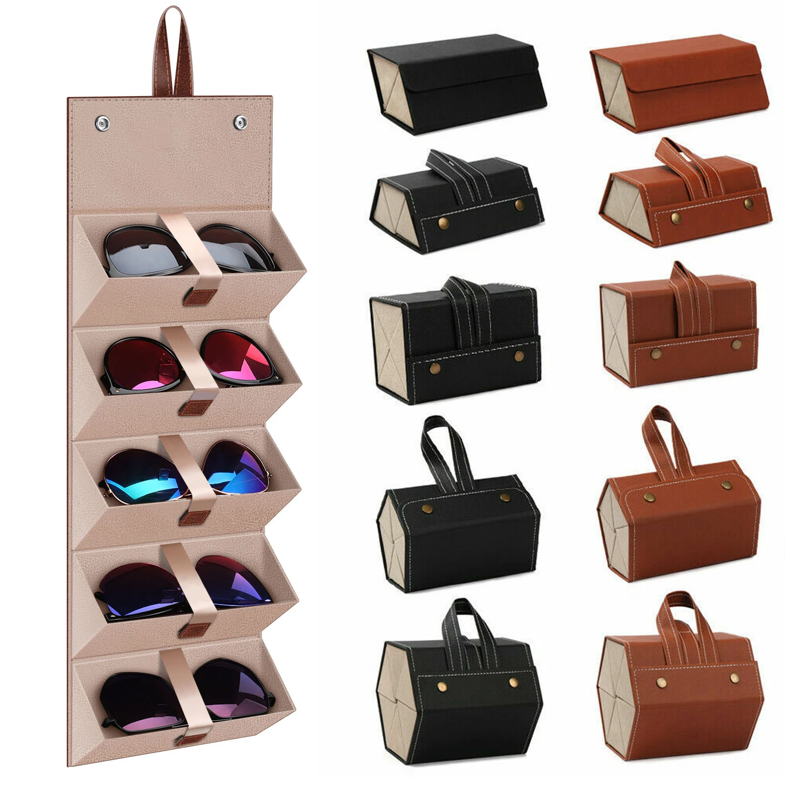 Sunglasses Organizer 5/6 Slots Travel Glasses Case Multiple Pairs Eyeglasses  Storage Box | Fruugo NO