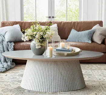 Fluted Stone Coffee Table 1