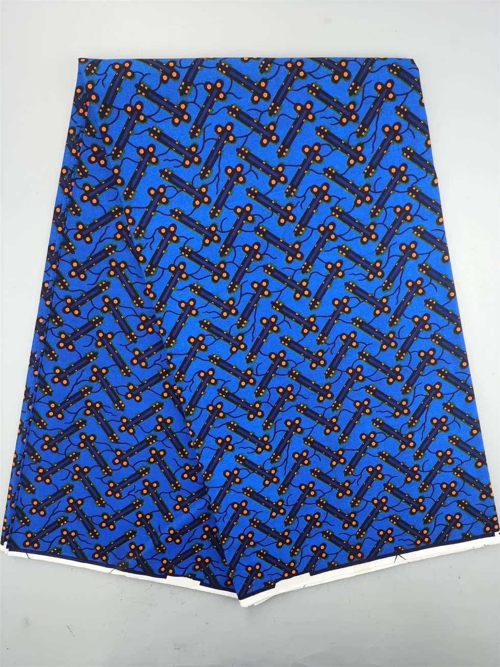 Authentic Wax Print Fabric African Dress Material 100% Cotton, 6 Yards