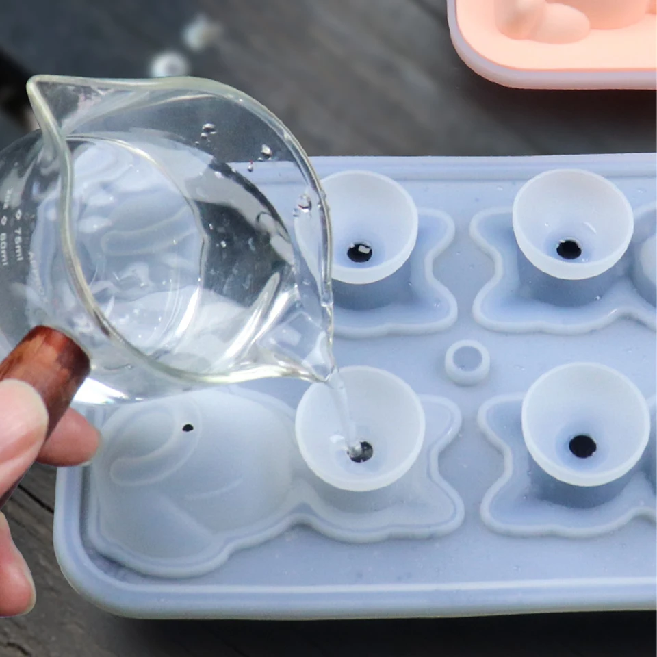 Moule à Glaçons 3D En Forme De Chat En Silicone Pour Cocktail