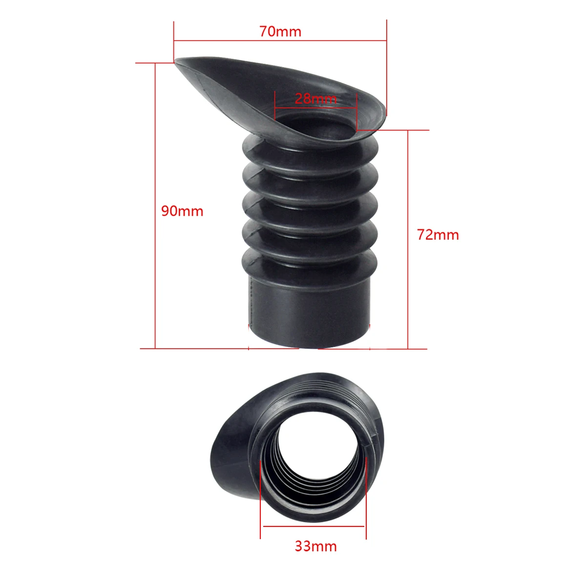 Rubber Hunting Scope Eye Cup Protector Black
