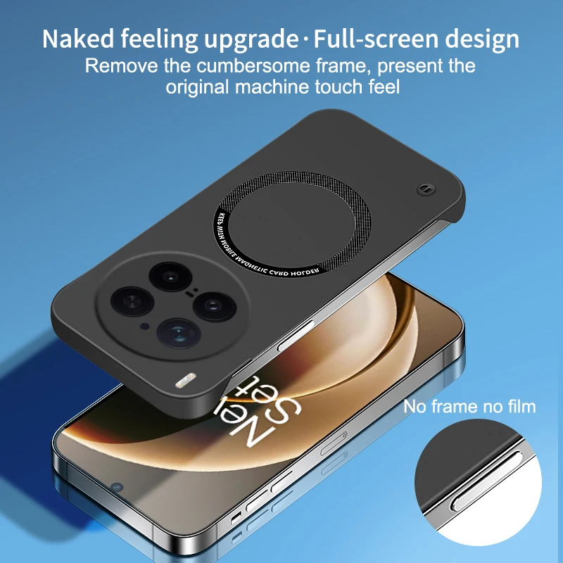 Magnetic Frameless Ultrathin Luxury Phone Case with Lens Protection