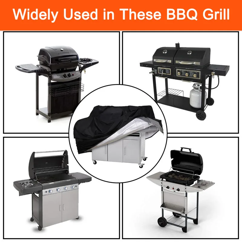 BBQ Grill Barbeque Cover Anti-Dust Waterproof Weber Heavy Duty Charbroil BBQ Cover Outdoor Rain Protective Barbecue