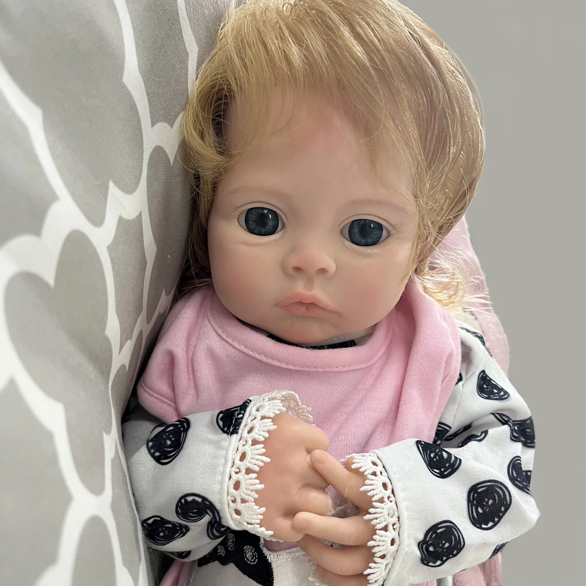 18 Inch Bebe Reborn Soft Solid Silicone Girl Full Body Handmade Bebe Real  Baby Pеборн девочка силикон Bebe Muñeca De Silicona