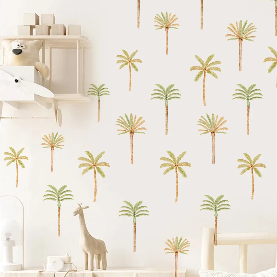 Boho Coconut Palm Tree Wall Sticker For Children Baby Girls Boys Room Nursery Wall Art Decals Vinyl Kids Bedroom Home Decor for wall stickers,luminous wall stickers,vinyl decal stickers,children room decoration