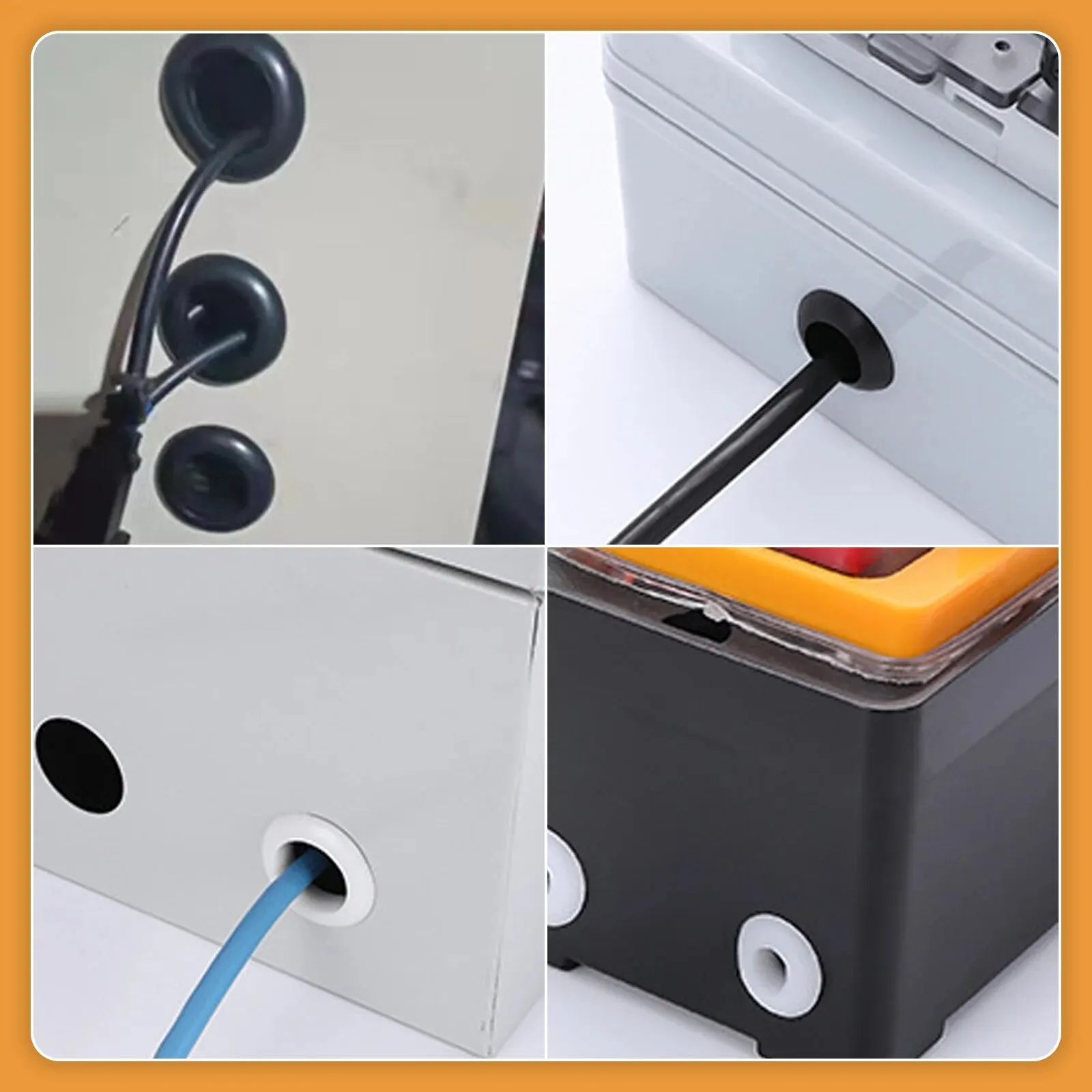 Rubber O Rings 73Pcs Soft Protective Ring Snap Seal Ring Suitable for Wire Pipe Insulation Protective Sleeve