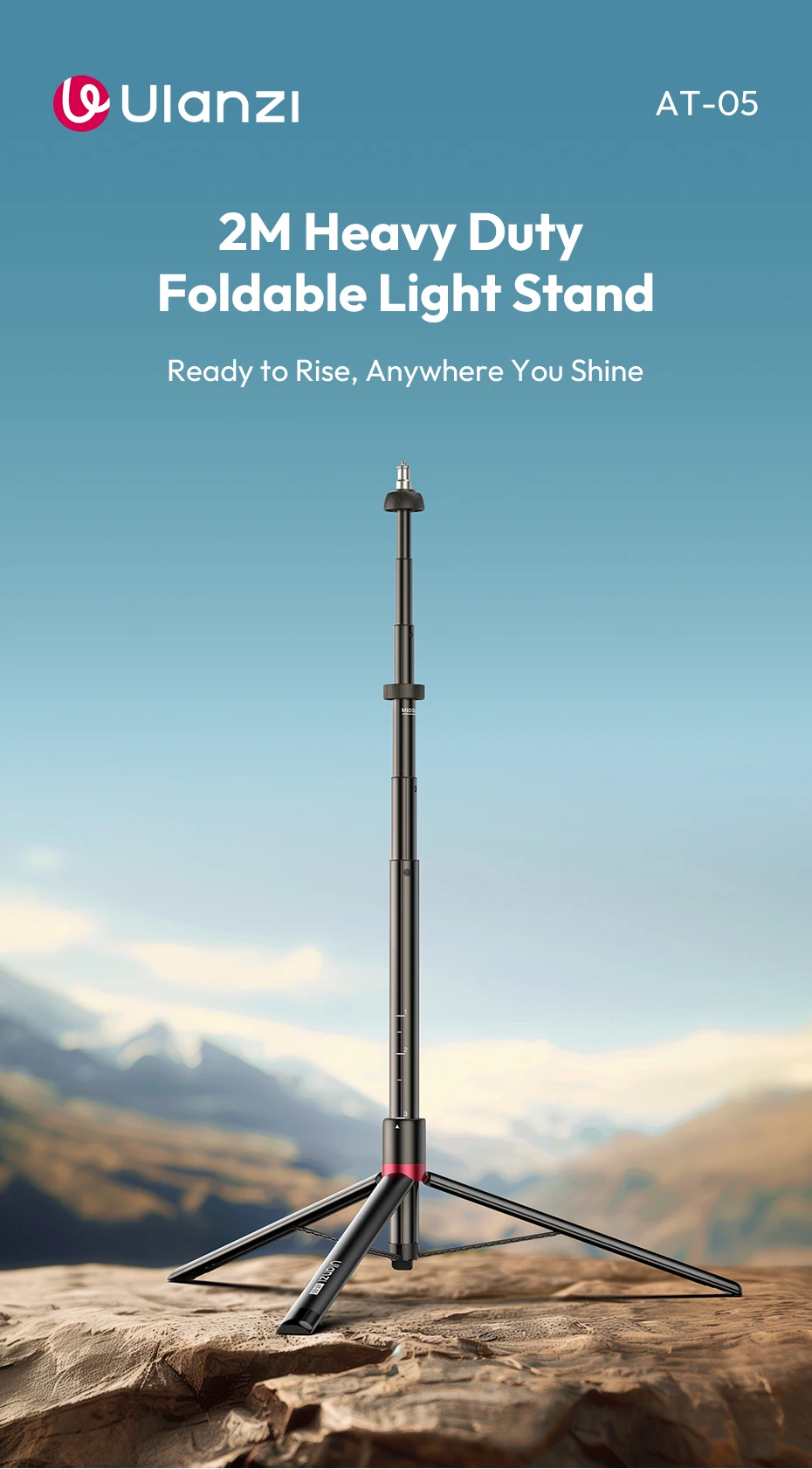 Ulanzi AT-05 2M Heavy Duty Foldable Light Stand description image
