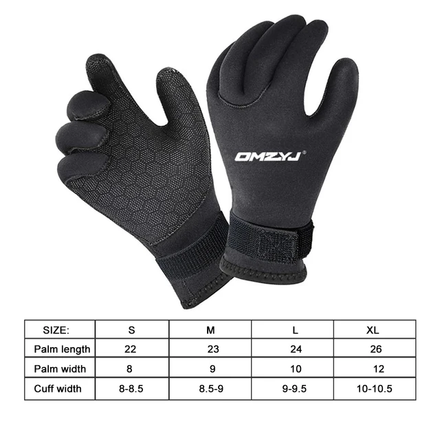 Gants néoprène noir Taille 10 