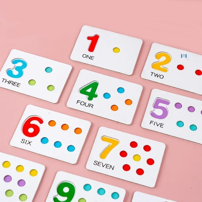 Wooden Montessori Clip Beads Toy Fine Motor Training Color Sorting Matching Early Learning Educational Toys for Children Kids